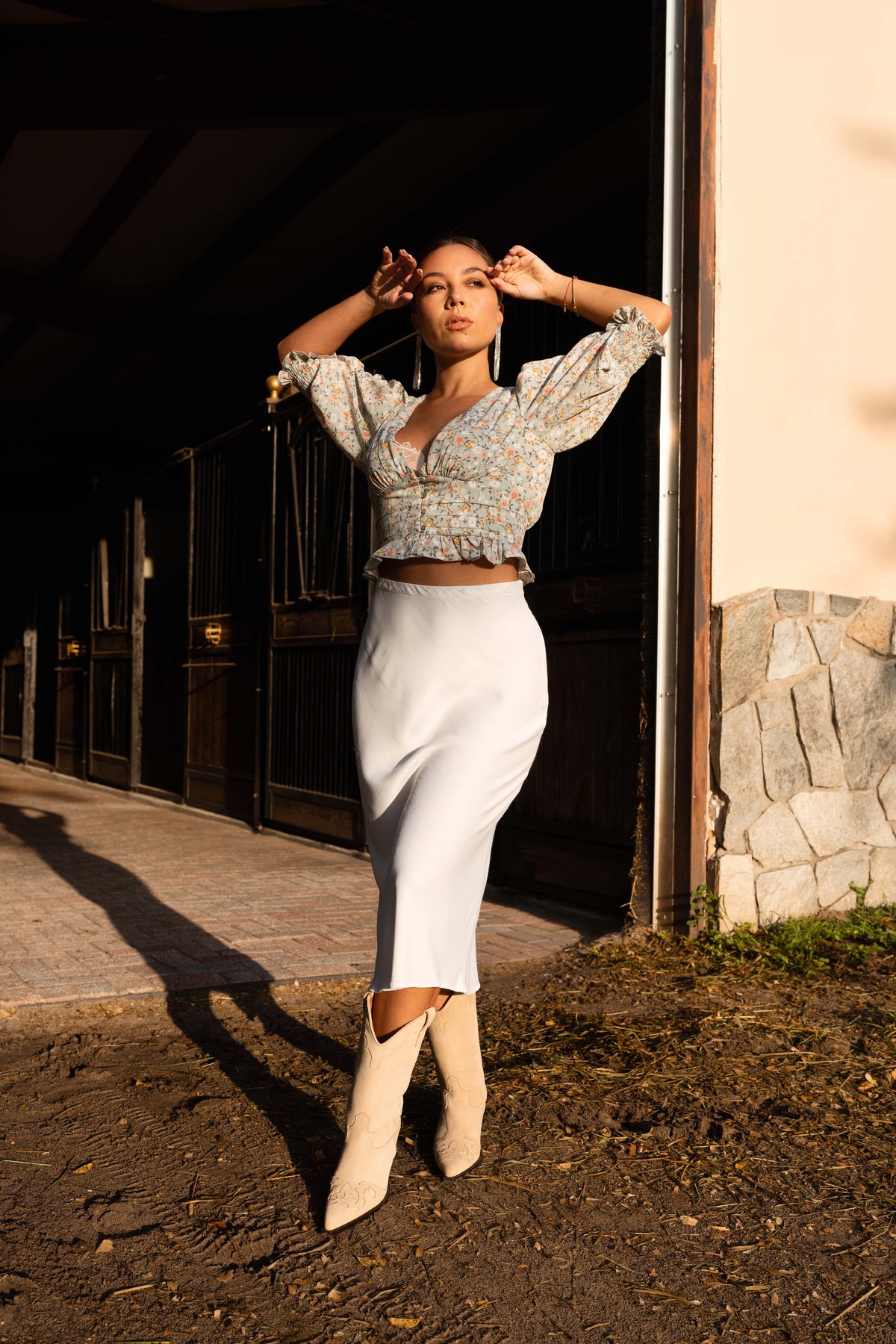 Carrie Satin Skirt