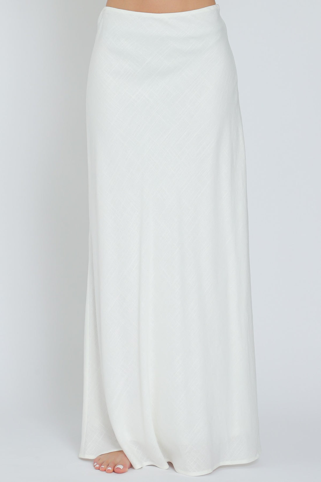 High Waisted Linen Maxi Skirt