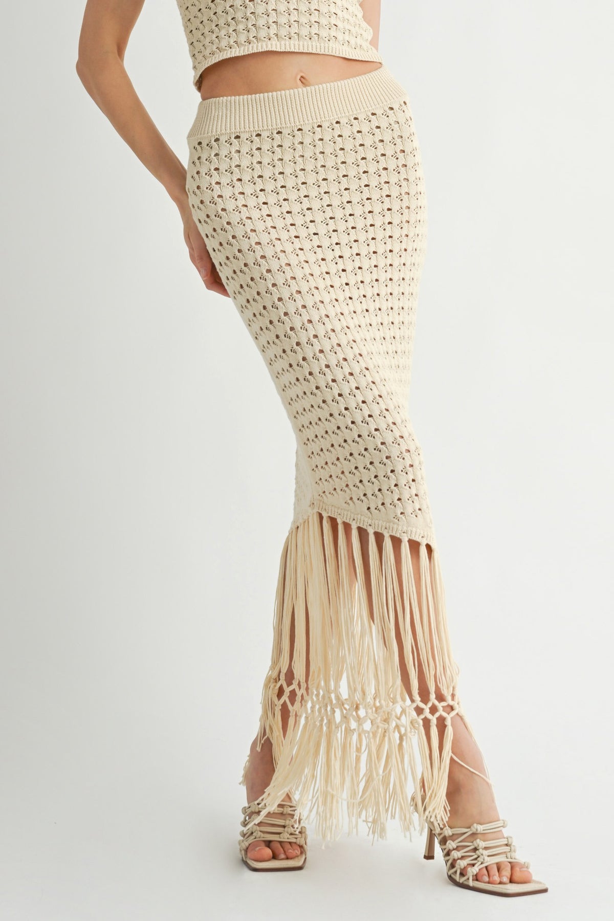 Tassled Crochet Skirt + Top