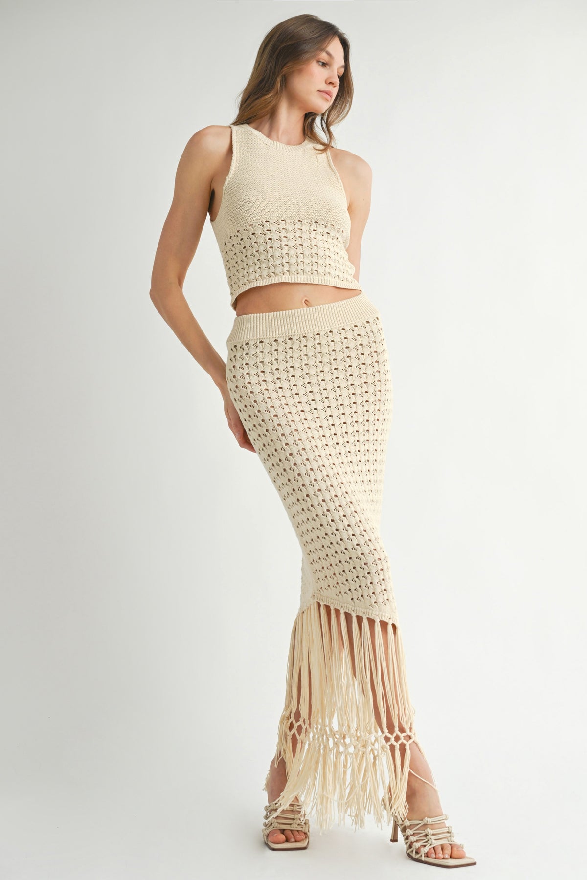 Tassled Crochet Skirt + Top