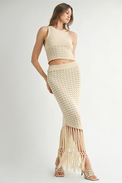 Tassled Crochet Skirt + Top