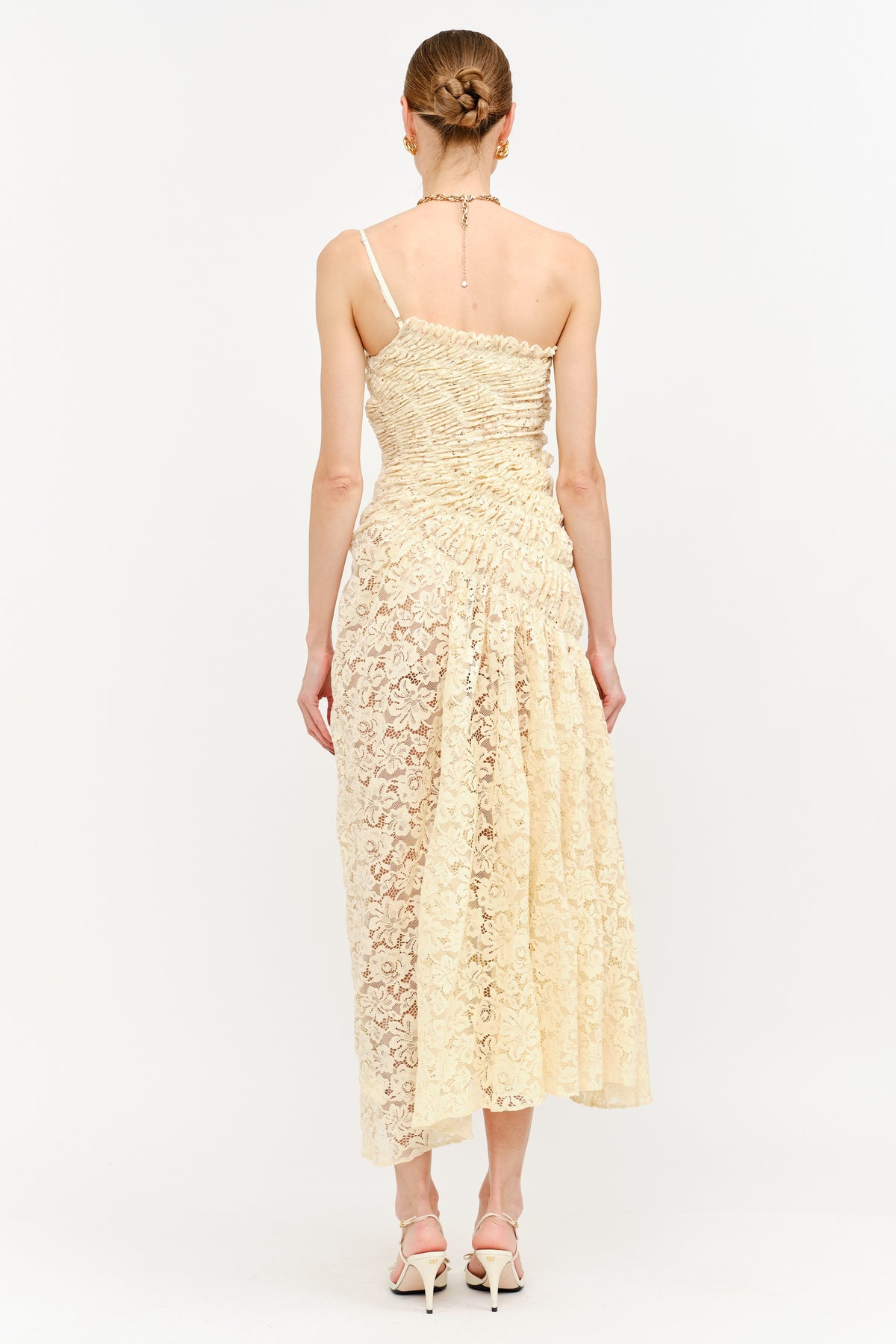 Amelia Lace Dress - Butter Yellow