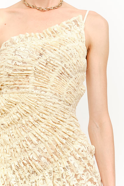 Amelia Lace Dress - Butter Yellow