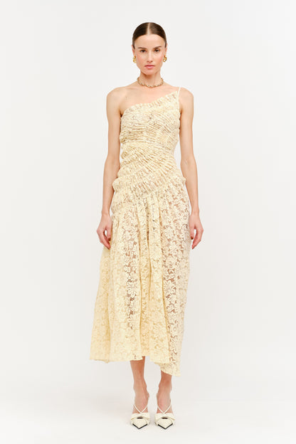 Amelia Lace Dress - Butter Yellow
