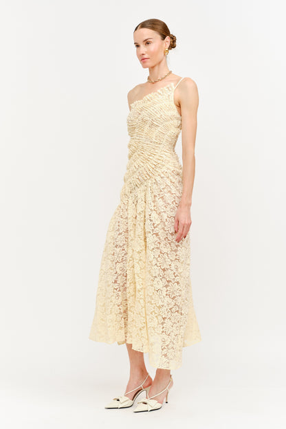 Amelia Lace Dress - Butter Yellow