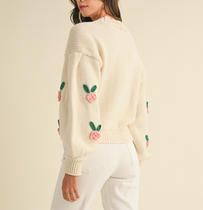 Coveted Club - Rose Button Down Cardigan