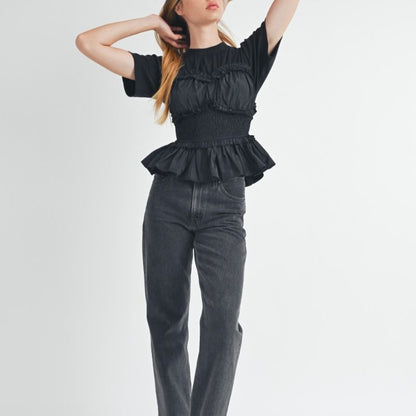 Bustier Peplum Tee