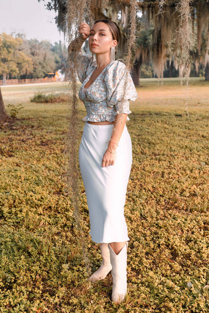 Carrie Satin Skirt