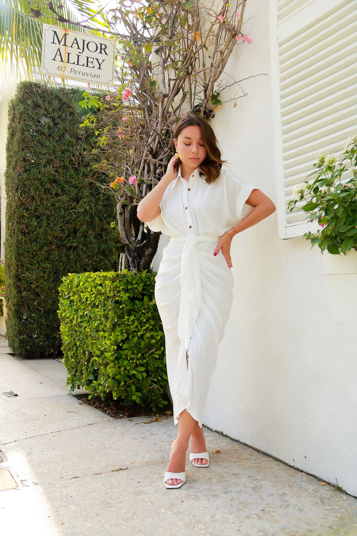 Ivy Tencel Tie-Waist Dress