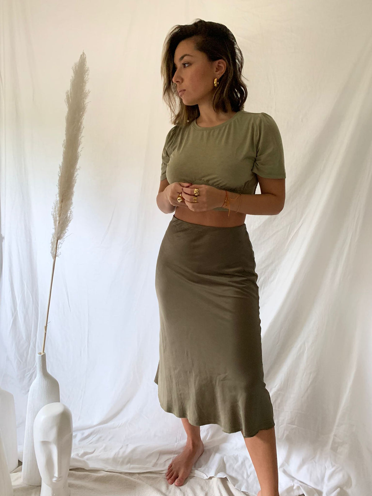 Carrie Satin Skirt